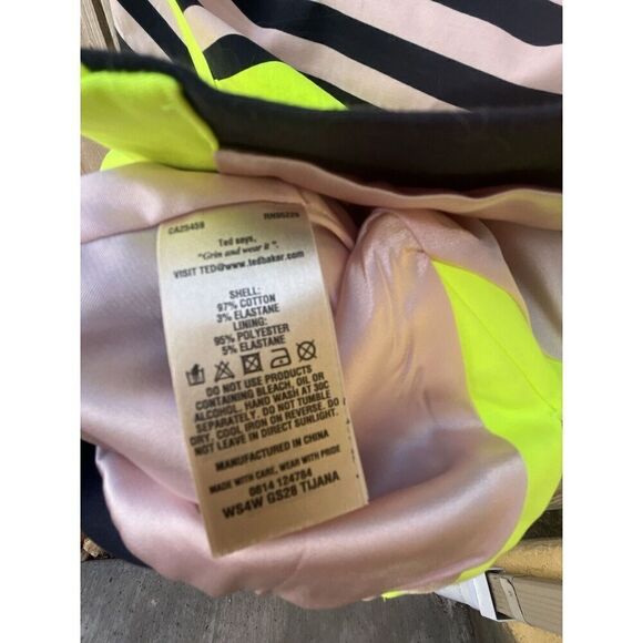 Ted Baker Candy Bar Striped Pencil Skirt Size 0 - Picture 12 of 14